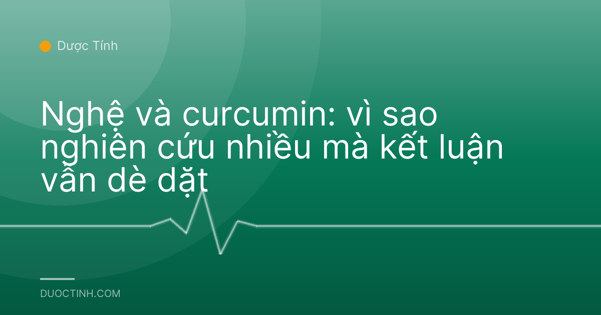 Nghệ và curcumin: vì sao nghiên cứu nhiều mà kết luận vẫn dè dặt